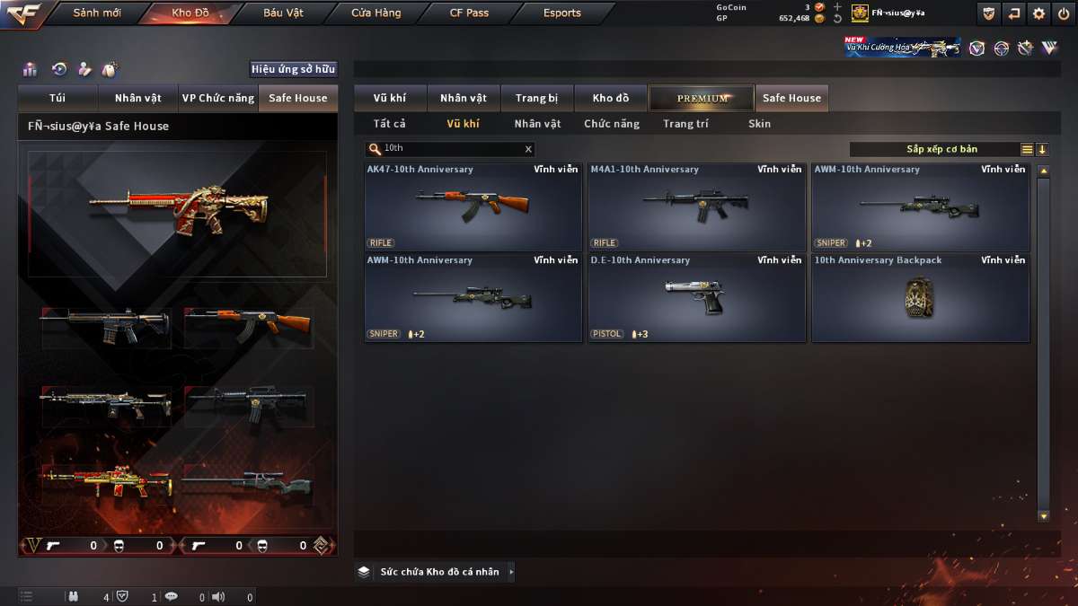 shop acc cf uy tin gia re